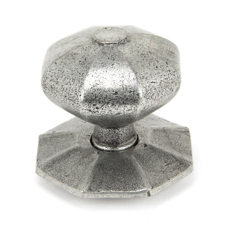 This is an image showing From The Anvil - Pewter Octagonal Centre Door Knob - Internal available from trade door handles, quick delivery and discounted prices
