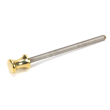 This is an image showing From The Anvil - Polished Brass ended SS M6 110mm Threaded Bar available from trade door handles, quick delivery and discounted prices