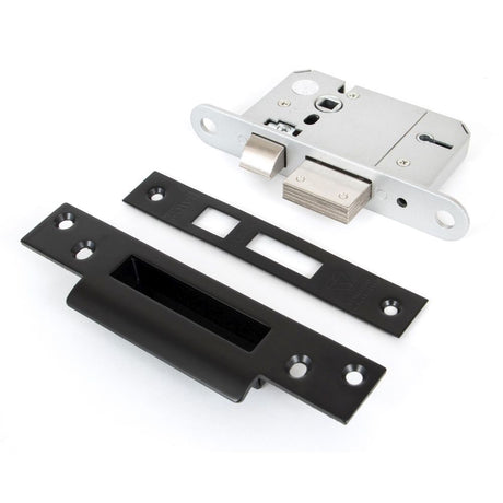 This is an image showing From The Anvil - Black 2?" 5 Lever BS Sash Lock available from trade door handles, quick delivery and discounted prices