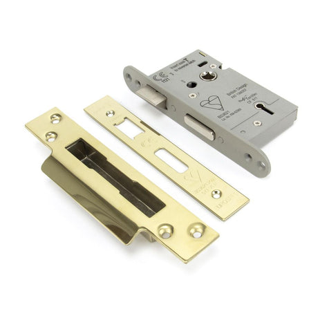 This is an image showing From The Anvil - PVD 2?" BS Heavy Duty Sash Lock available from trade door handles, quick delivery and discounted prices