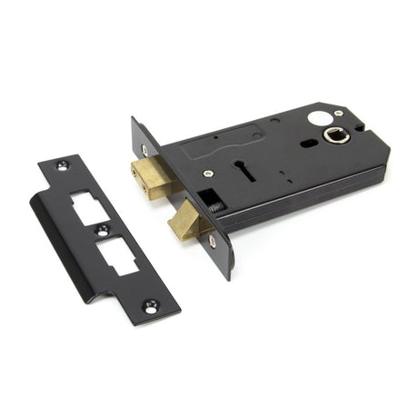 This is an image showing From The Anvil - Black 5" Horizontal 3 Lever Sash Lock available from trade door handles, quick delivery and discounted prices