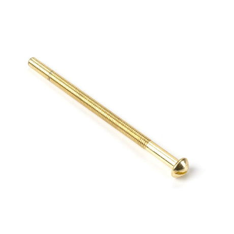 This is an image showing From The Anvil - Polished Brass M5 x 90mm Male Bolt (1) available from trade door handles, quick delivery and discounted prices