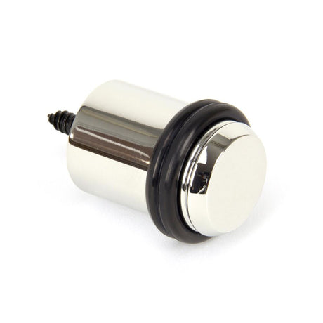 This is an image showing From The Anvil - Polished Nickel Floor Mounted Door Stop available from trade door handles, quick delivery and discounted prices