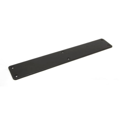 This is an image showing From The Anvil - Black 400mm Plain Fingerplate available from trade door handles, quick delivery and discounted prices
