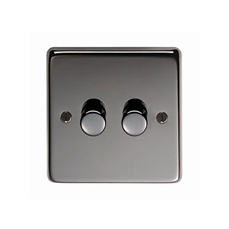 This is an image showing From The Anvil - BN Double LED Dimmer Switch available from trade door handles, quick delivery and discounted prices