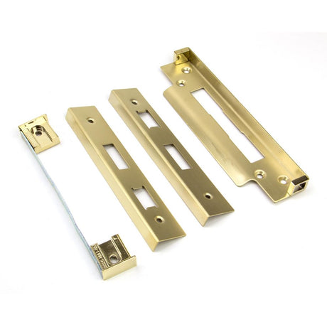 This is an image showing From The Anvil - PVD ?" Euro Sash Lock Rebate Kit available from trade door handles, quick delivery and discounted prices