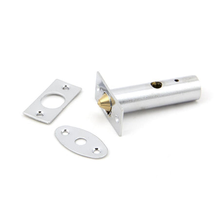 This is an image showing From The Anvil - Polished Chrome Security Door Bolt available from trade door handles, quick delivery and discounted prices