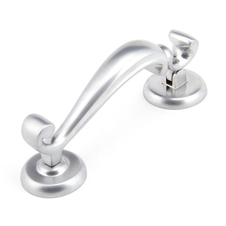 This is an image showing From The Anvil - Satin Chrome Doctors Door Knocker available from trade door handles, quick delivery and discounted prices