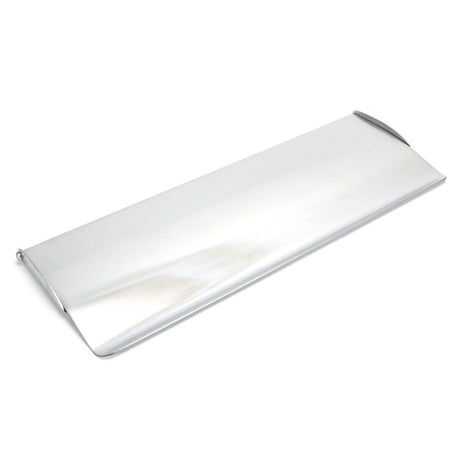 This is an image showing From The Anvil - Satin Chrome Large Letter Plate Cover available from trade door handles, quick delivery and discounted prices