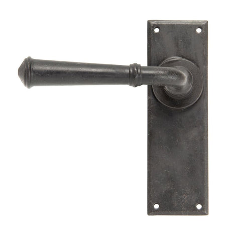 This is an image showing From The Anvil - External Beeswax Regency Lever Latch Set available from trade door handles, quick delivery and discounted prices