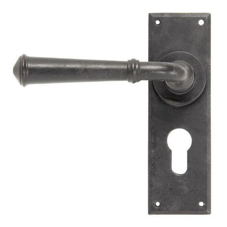 This is an image showing From The Anvil - External Beeswax Regency Lever Euro Lock Set available from trade door handles, quick delivery and discounted prices