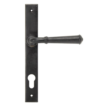This is an image showing From The Anvil - External Beeswax Regency Slimline Lever Espag. Lock Set available from trade door handles, quick delivery and discounted prices