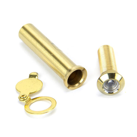 This is an image showing From The Anvil - Lacquered Brass Door Viewer 180 Deg. (55-75mm Door) available from trade door handles, quick delivery and discounted prices