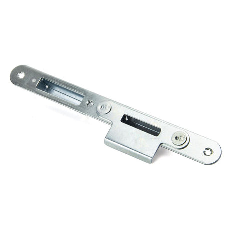 This is an image showing From The Anvil - BZP Winkhaus Centre Latch Keep LH 56mm Door available from trade door handles, quick delivery and discounted prices