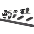 This is an image showing From The Anvil - 100kg Black (Top Mount) Sliding Door Hardware Kit (3m Track) available from trade door handles, quick delivery and discounted prices