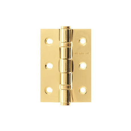 This is an image of Atlantic Ball Bearing Hinges 3" x 2" x 2mm - Polished Brass available to order from Trade Door Handles