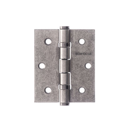 This is an image of Atlantic Ball Bearing Hinges 3" x 2.5" x 2.5mm - Distressed Silver available to order from Trade Door Handles.