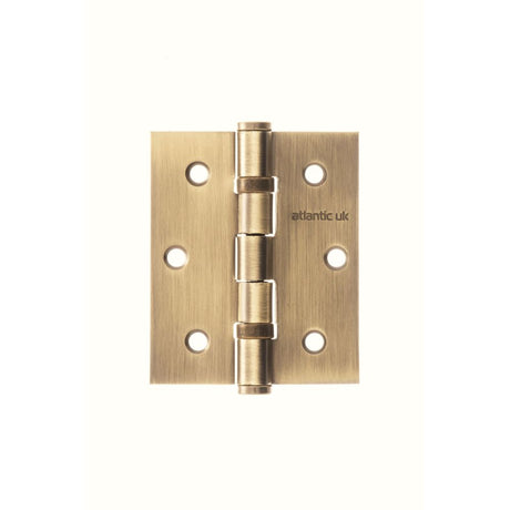 This is an image of Atlantic Ball Bearing Hinges 3" x 2.5" x 2.5mm - Matt Antique Brass available to order from Trade Door Handles.