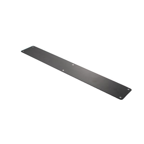 This is an image of Atlantic Finger Plate Pre drilled with screws 650mm x 75mm - Matt Black available to order from Trade Door Handles.