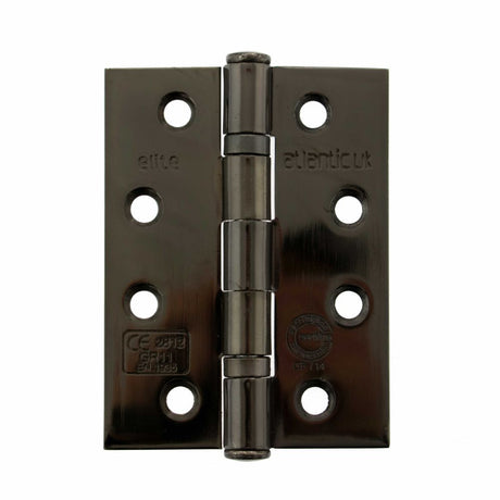 This is an image of Atlantic Ball Bearing Hinges Grade 11 Fire Rated 4" x 3" x 2.5mm - Black Nickel available to order from Trade Door Handles.