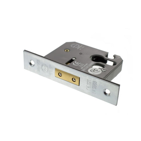 This is an image of Atlantic Euro Deadlock [CE] 3" - Satin Chrome available to order from Trade Door Handles.