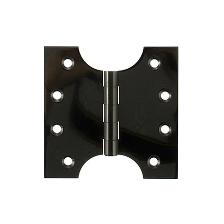 This is an image of Atlantic (Solid Brass) Parliament Hinges 4" x 2" x 4mm - Black Nickel available to order from Trade Door Handles.