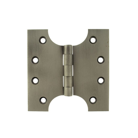 This is an image of Atlantic (Solid Brass) Parliament Hinges 4" x 2" x 4mm - Matt Gun Metal available to order from Trade Door Handles.