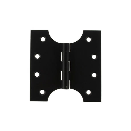 This is an image of Atlantic (Solid Brass) Parliament Hinges 4" x 2" x 4mm - Matt Black available to order from Trade Door Handles.