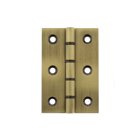 This is an image of Atlantic Washered Hinges 3" x 2" x 2.2mm - Antique Brass available to order from Trade Door Handles.