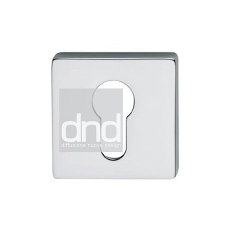 This is an image of a DND - Standard Euro Profile Escutcheon Polished Chrome, bd04e-pc that is available to order from Trade Door Handles in Kendal.