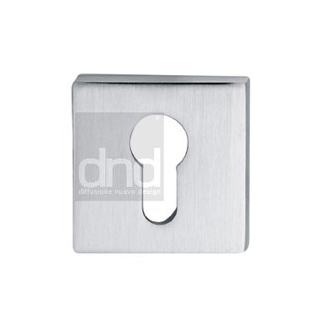 This is an image of a DND - Standard Euro Profile Escutcheon Satin Chrome, bd04e-sc that is available to order from Trade Door Handles in Kendal.