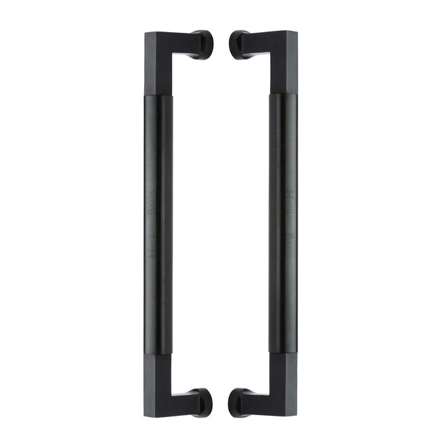 This is an image of a Heritage Brass - Door Pull Handle Bauhaus Design 330mm Matt Black Finish, btb1312-330-bkmt that is available to order from Trade Door Handles in Kendal.