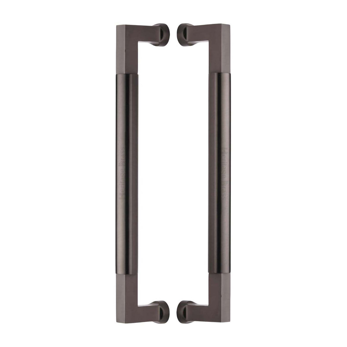This is an image of a Heritage Brass - Door Pull Handle Bauhaus Design 330mm Matt Bronze Finish, btb1312-330-mb that is available to order from Trade Door Handles in Kendal.