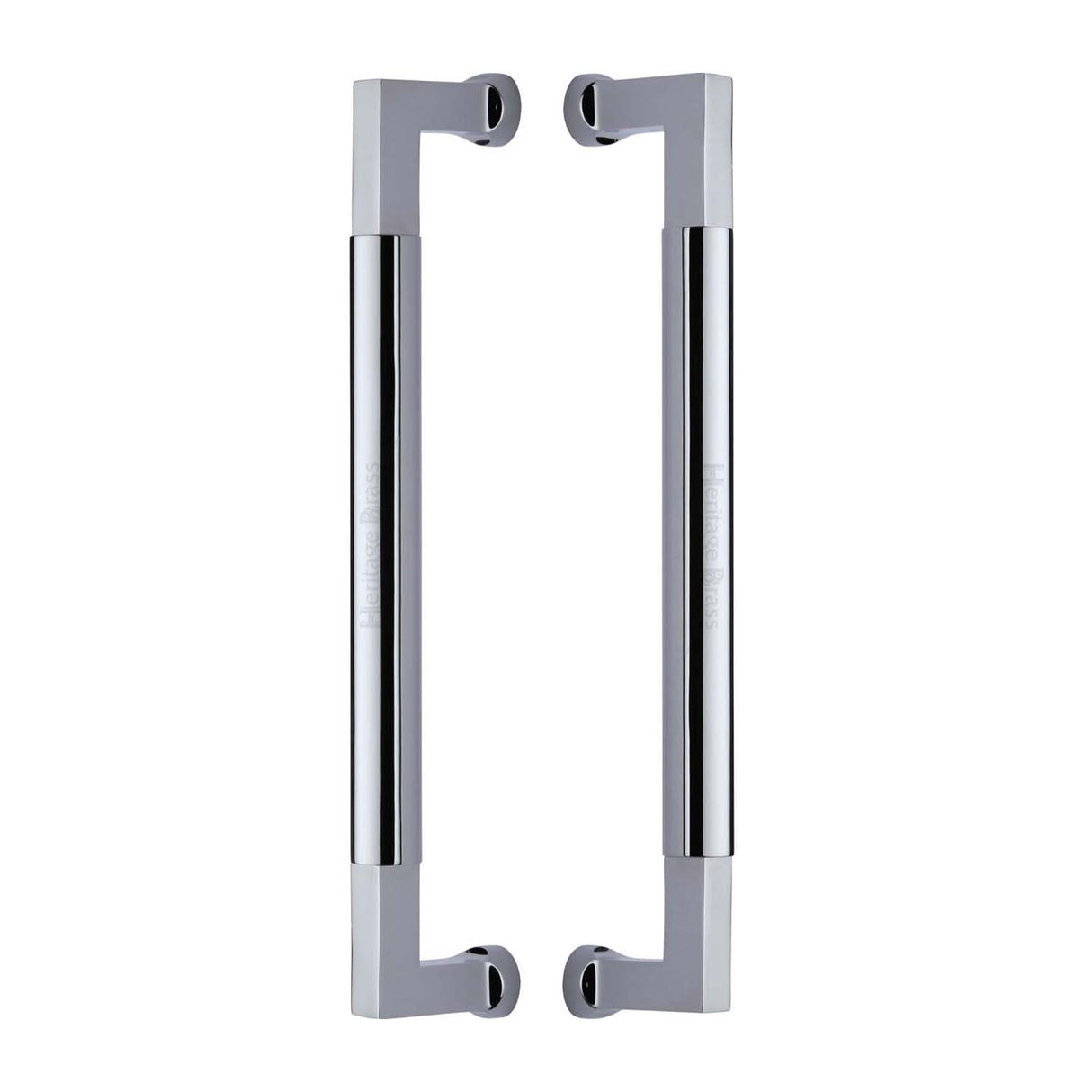 This is an image of a Heritage Brass - Door Pull Handle Bauhaus Design 330mm Polished Chrome Finish, btb1312-330-pc that is available to order from Trade Door Handles in Kendal.