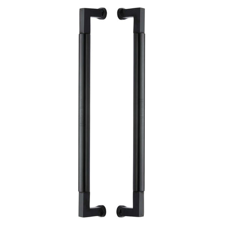 This is an image of a Heritage Brass - Door Pull Handle Bauhaus Design 483mm Matt Black Finish, btb1312-483-bkmt that is available to order from Trade Door Handles in Kendal.
