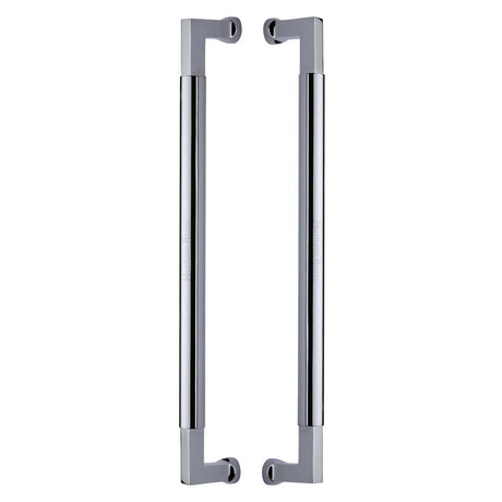 This is an image of a Heritage Brass - Door Pull Handle Bauhaus Design 483mm Polished Chrome Finish, btb1312-483-pc that is available to order from Trade Door Handles in Kendal.