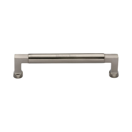 This is an image of a Heritage Brass - Cabinet Pull Bauhaus Design 152mm CTC Satin Nickel Finish, c0312-152-sn that is available to order from Trade Door Handles in Kendal.