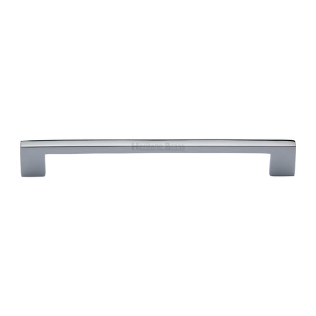 This is an image of a Heritage Brass - Cabinet Pull Metro Design 203mm Polished Chrome finish, c0337-203-pc that is available to order from Trade Door Handles in Kendal.