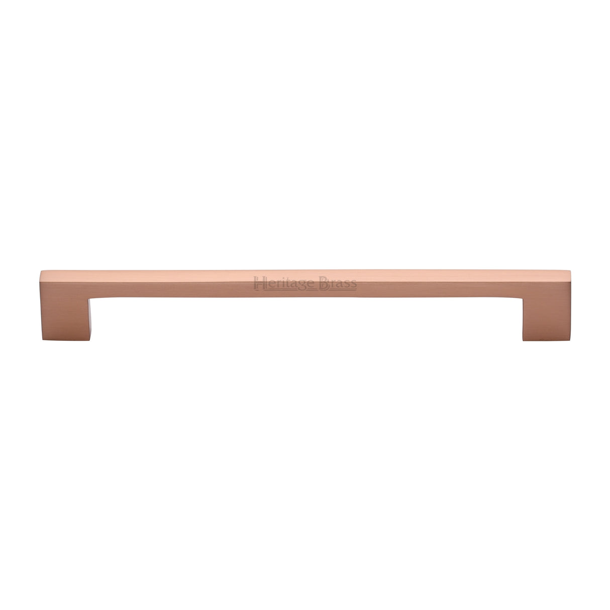 This is an image of a Heritage Brass - Cabinet Pull Metro Design 203mm CTC Satin Rose Gold Finish, c0337-203-srg that is available to order from Trade Door Handles in Kendal.