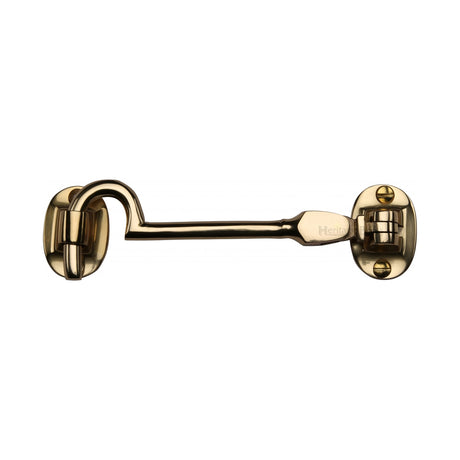 This is an image of a Heritage Brass - Cabin Hook 4 Polished Brass finish, c1530-4-pb that is available to order from Trade Door Handles in Kendal.