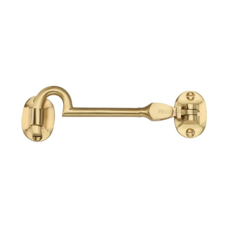 This is an image of a Heritage Brass - Cabin Hook 4" Satin Brass Finish, c1530-4-sb that is available to order from Trade Door Handles in Kendal.