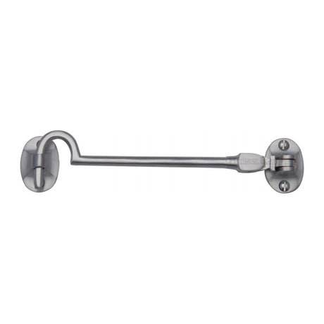 This is an image of a Heritage Brass - Cabin Hook 6" Satin Chrome Finish, c1530-6-sc that is available to order from Trade Door Handles in Kendal.