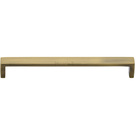 This is an image of a Heritage Brass - Cabinet Pull Wide Metro Design 203mm CTC Antique Finish, c4520-203-at that is available to order from Trade Door Handles in Kendal.