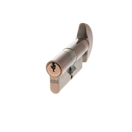 This is an image of AGB Euro Profile 5 Pin Cylinder Key to Turn 30-30mm (60mm) - Copper available to order from Trade Door Handles.