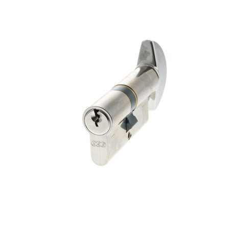 This is an image of AGB Euro Profile 5 Pin Cylinder Key to Turn 30-30mm (60mm) - Polished Chrome available to order from Trade Door Handles.