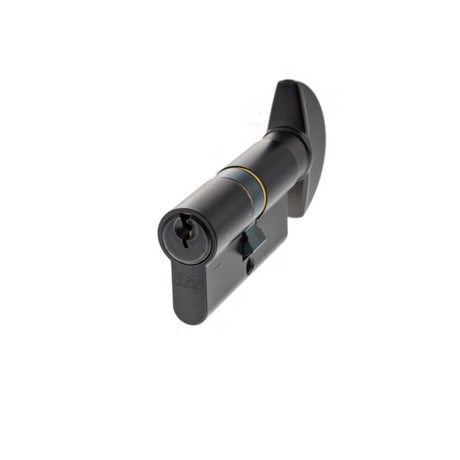 This is an image of AGB Euro Profile 5 Pin Cylinder Key to Turn 30-30mm (60mm) - Matt Black available to order from Trade Door Handles.