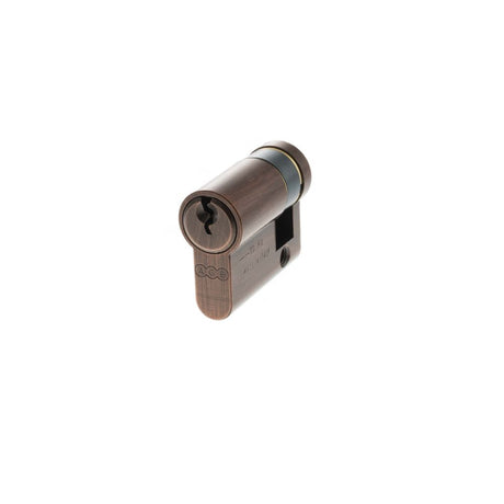 This is an image of AGB Euro Profile 5 Pin Single Cylinder 30-10mm (40mm) - Copper available to order from Trade Door Handles.
