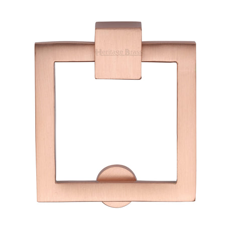 This is an image of a Heritage Brass - Square Drop Pull Satin Rose Gold finish, c6311-srg that is available to order from Trade Door Handles in Kendal.