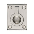 This is an image of a Heritage Brass - Cabinet Pull Flush Ring Design 38mm Satin Nickel Finish, c6337-38-sn that is available to order from Trade Door Handles in Kendal.