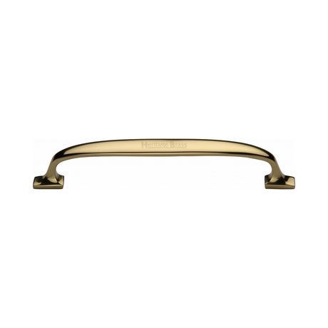 This is an image of a Heritage Brass - Cabinet Pull Durham Design 152mm CTC Polished Brass Finish, c7213-152-pb that is available to order from Trade Door Handles in Kendal.